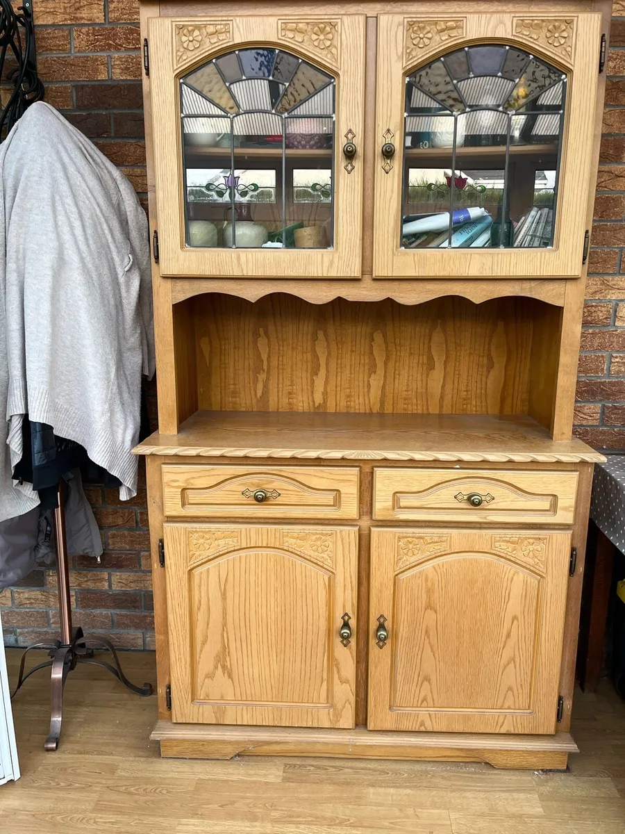 Oak display cabinet - Image 1