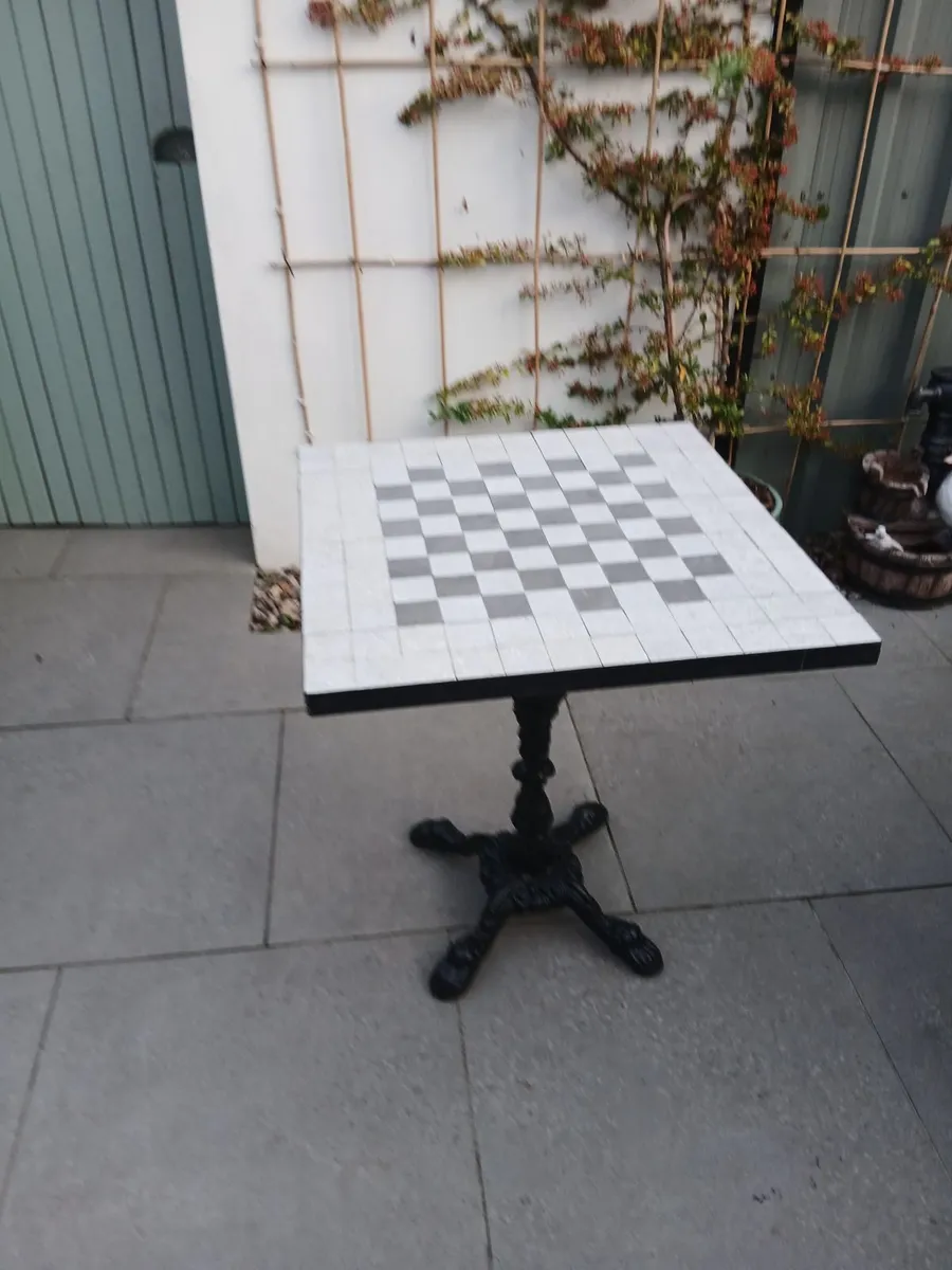 Chess Patio Garden Table - Image 1
