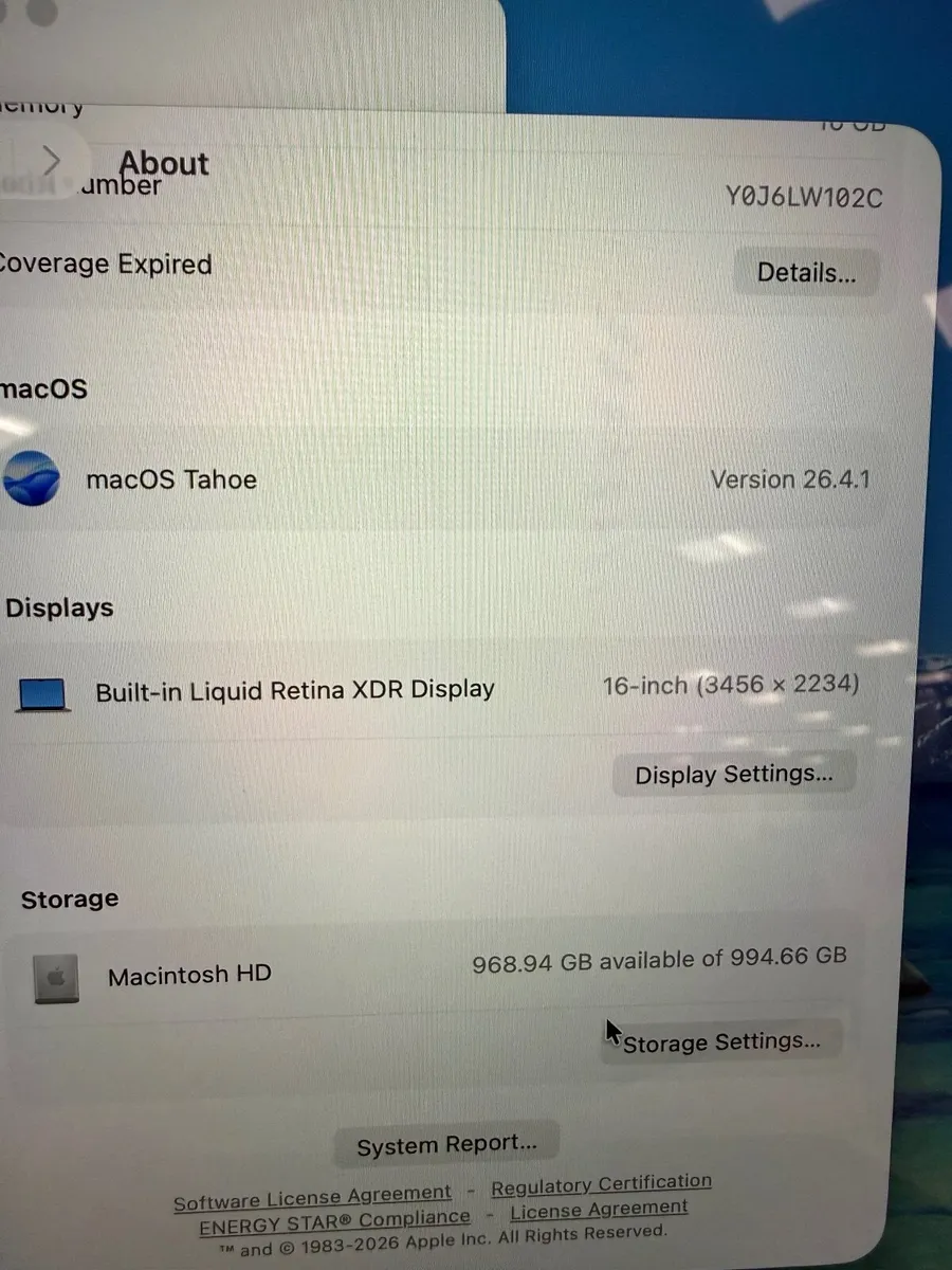 MacBook Pro 16” 2021 M1 Pro 16gb ram 1tb storage - Image 4