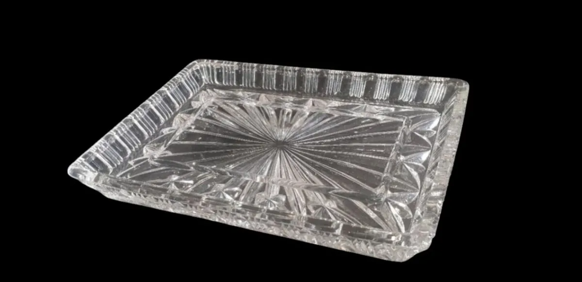 Pristine Godinger Dublin Crystal Vanity Tray - Image 3