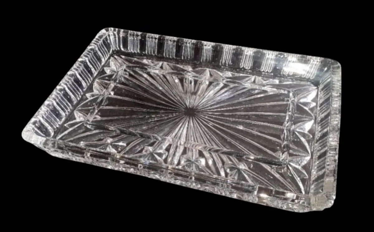 Pristine Godinger Dublin Crystal Vanity Tray - Image 4