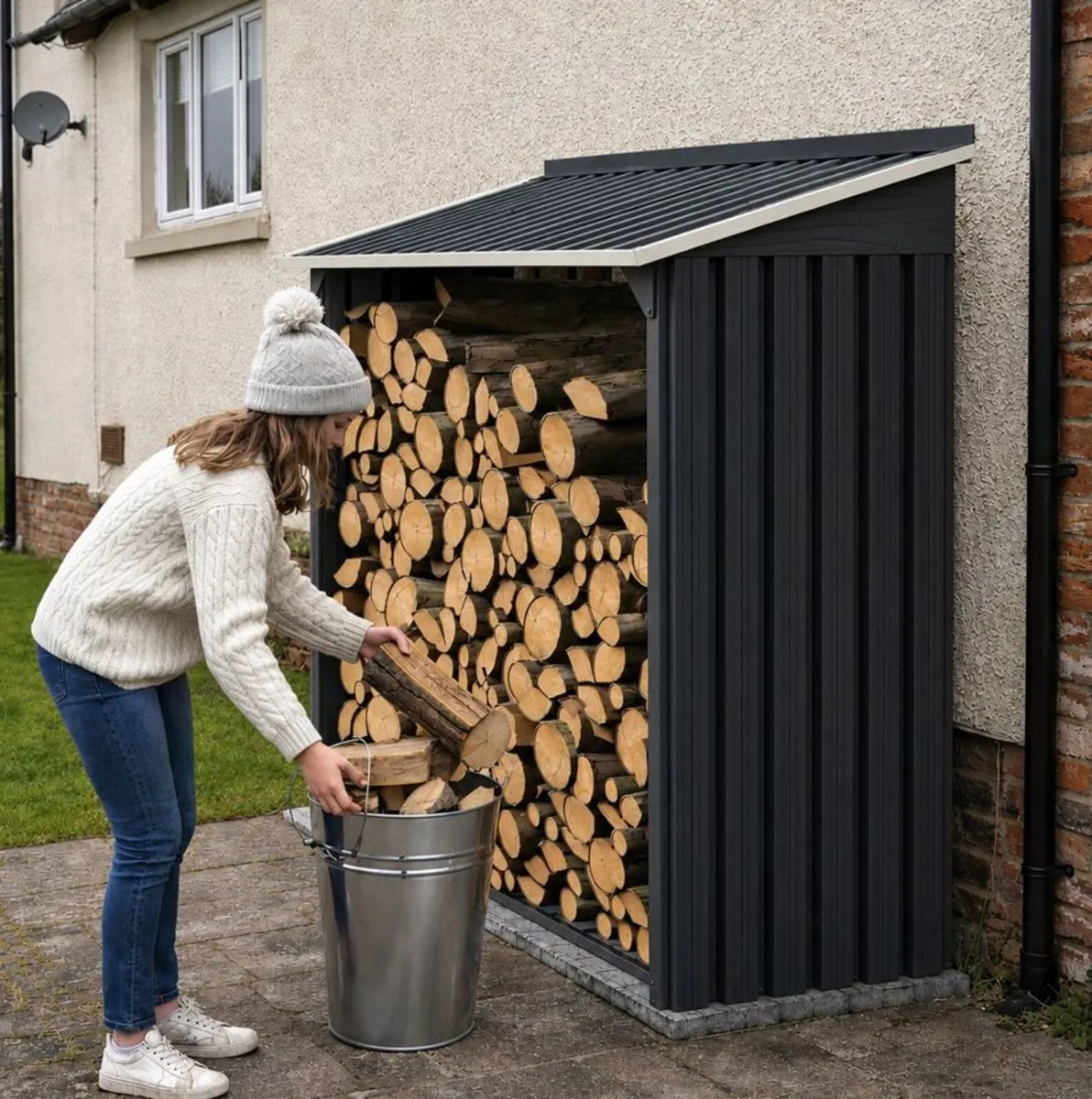 NEW – COOLA METAL WOODSTORES – GREY - Image 1