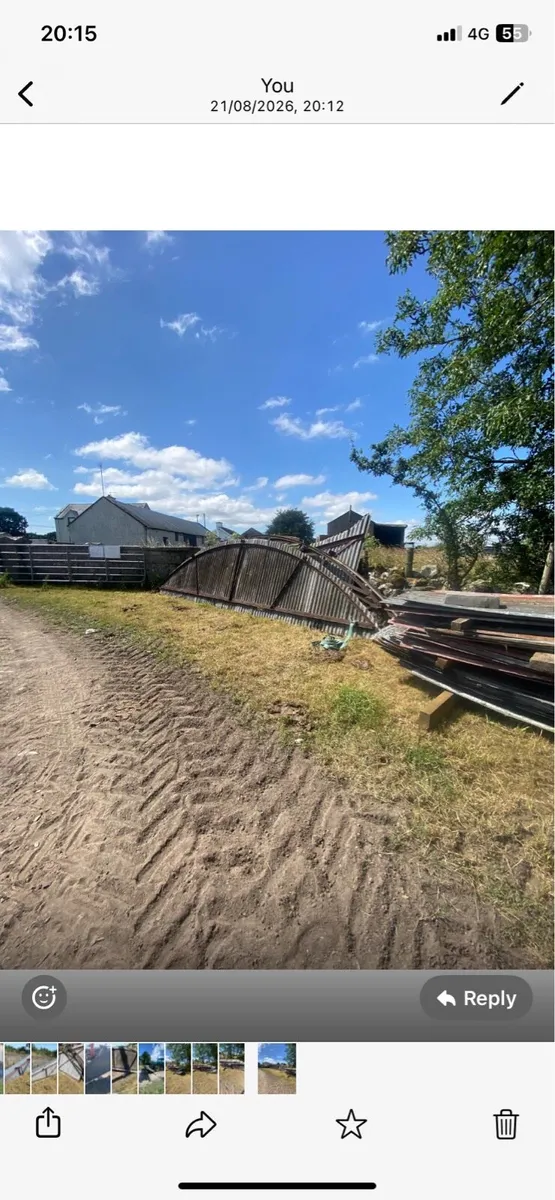 24 foot hay shed & 20 lean to - trusses & sheeting - Image 2