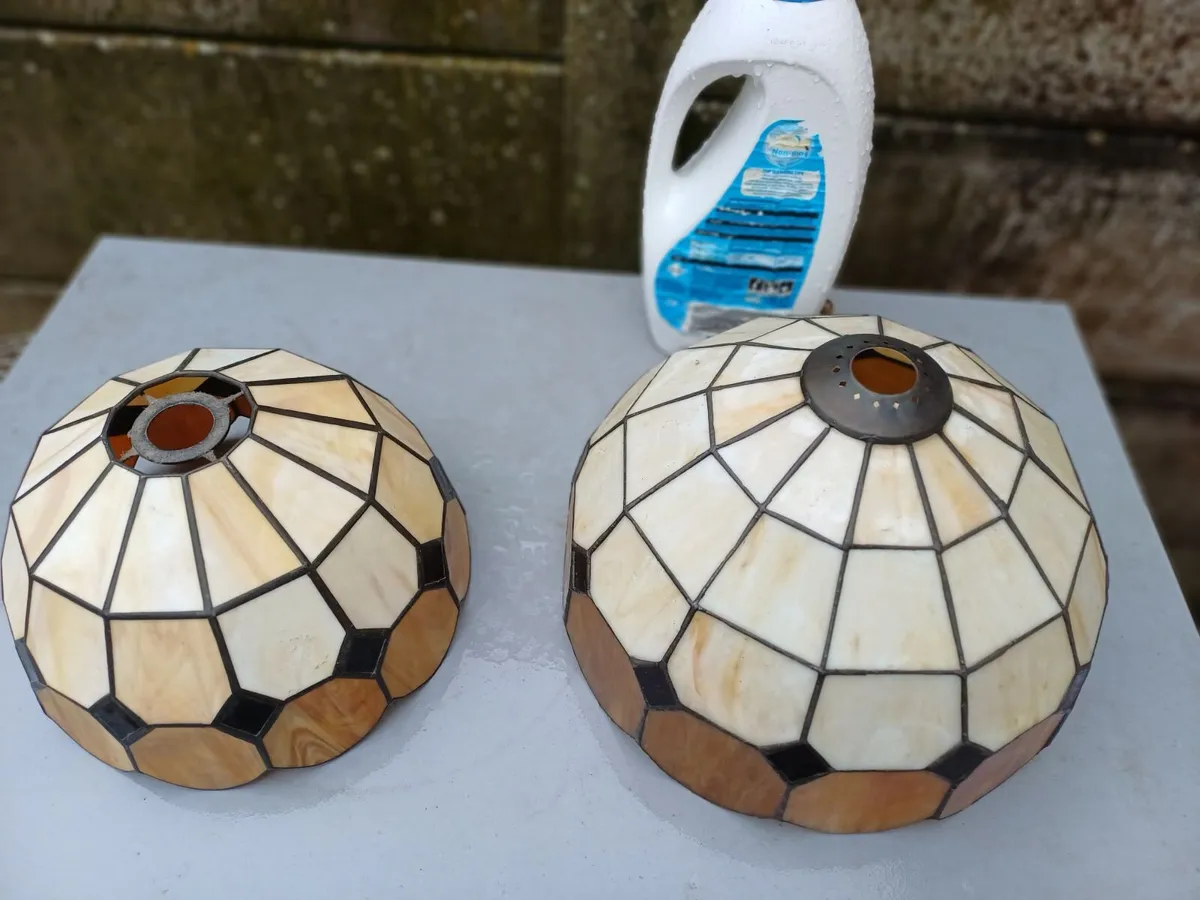 Vintage Tiffany Style Ceiling Shades - Image 2
