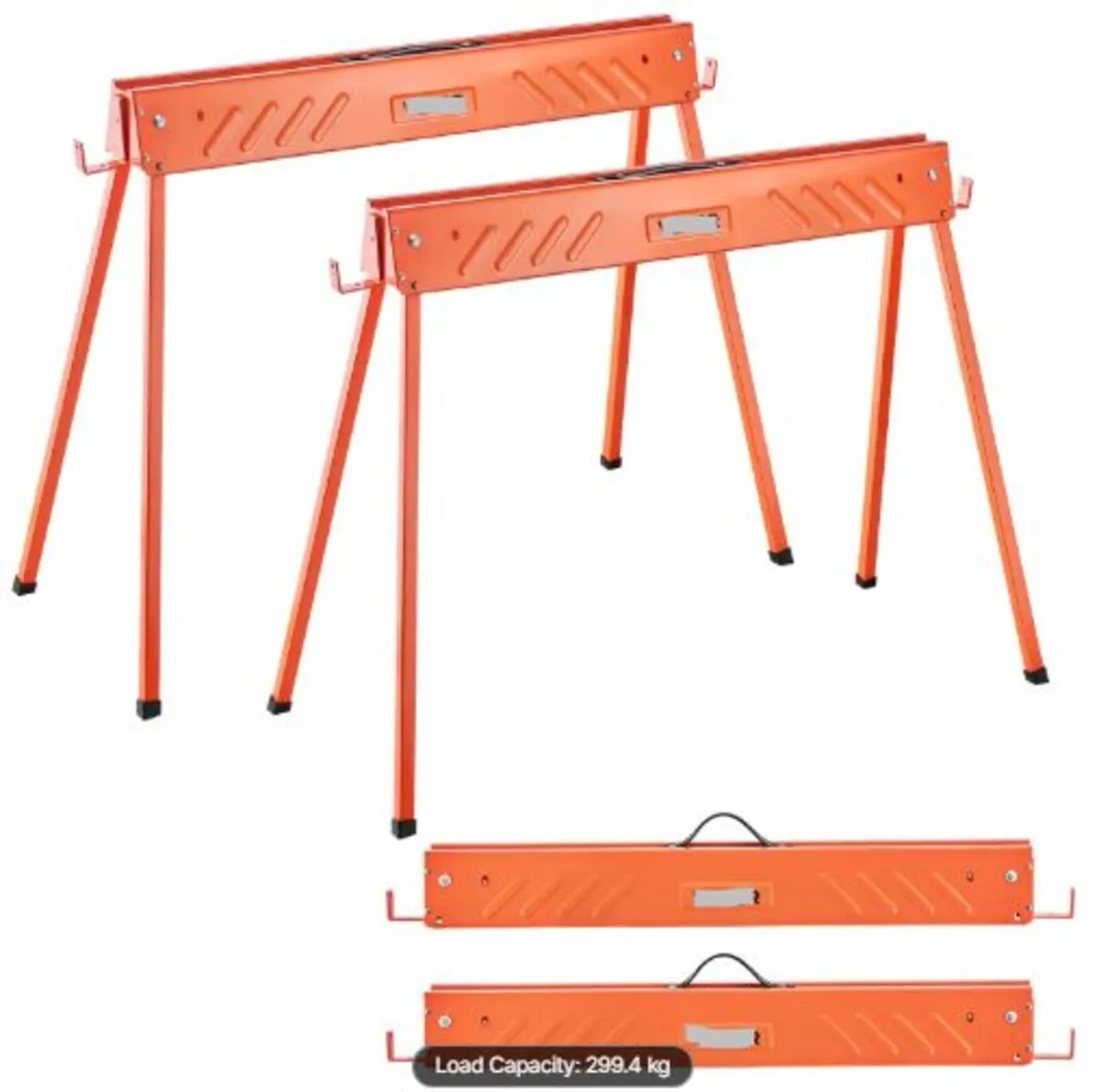 Saw Horses, 2 Pack Folding Work Horses, 299.4 kg - Image 1