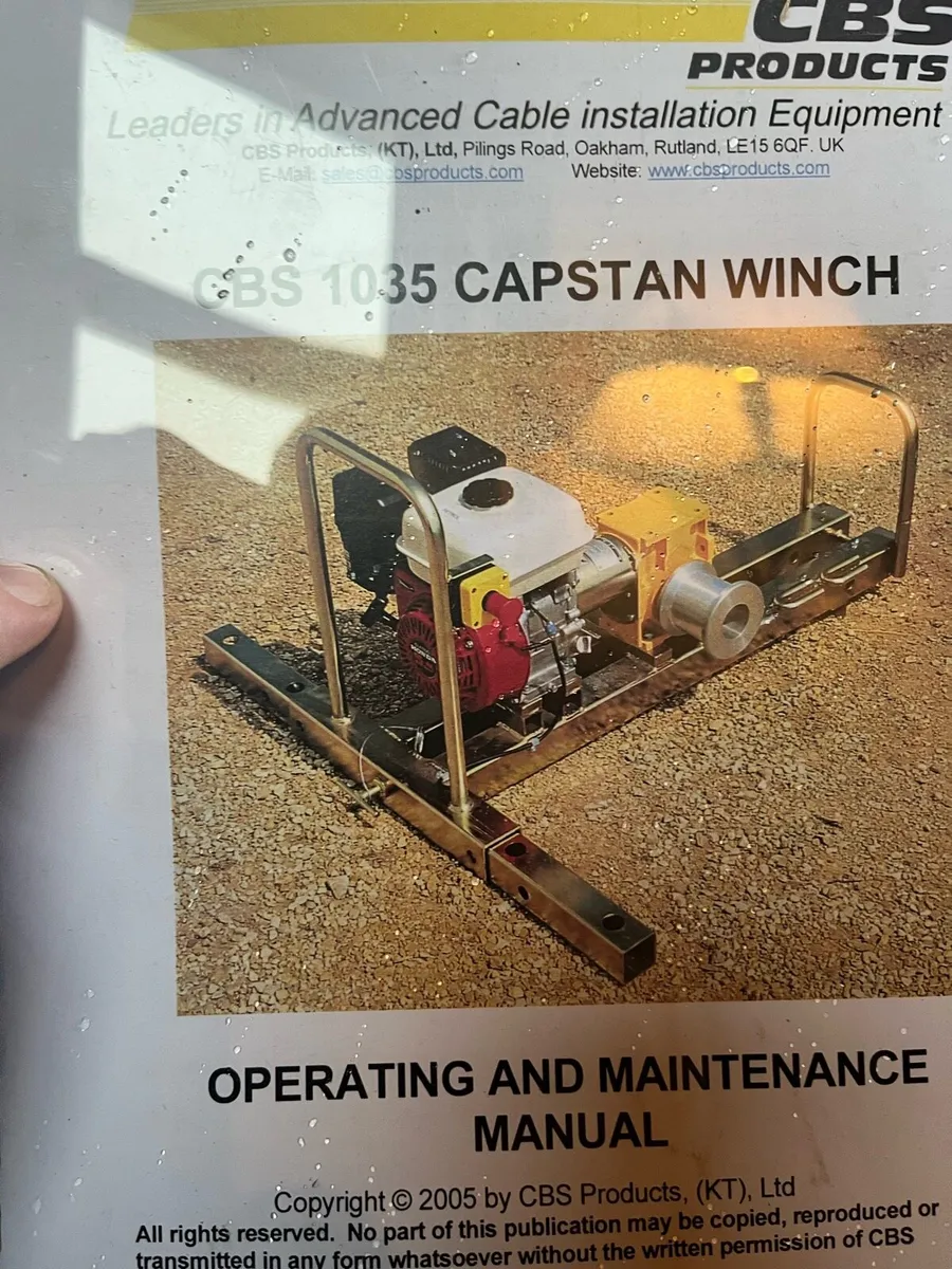 CBS 1035 1 ton capstan winch - Image 1