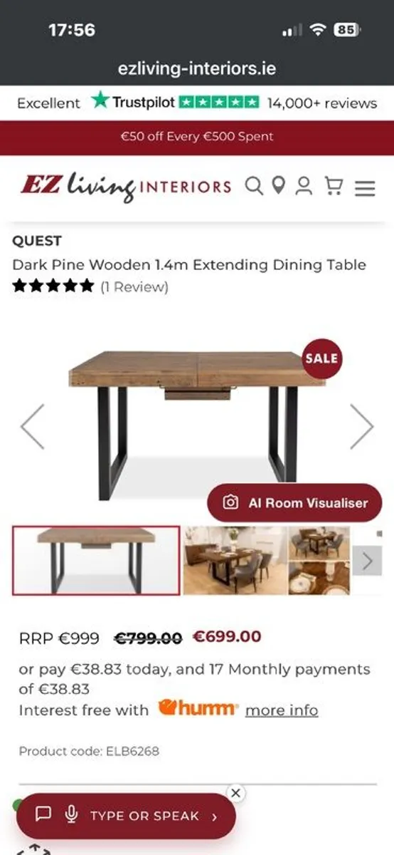 Dining Room Table Brand New