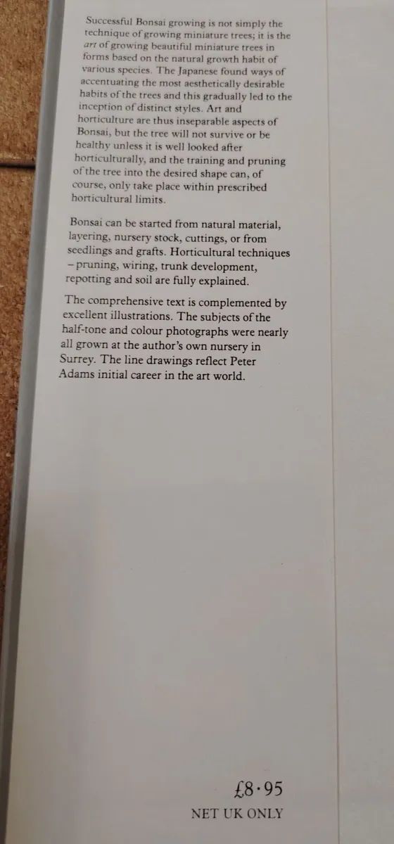 The Art of Bonsai Hardback 1981 - Image 3
