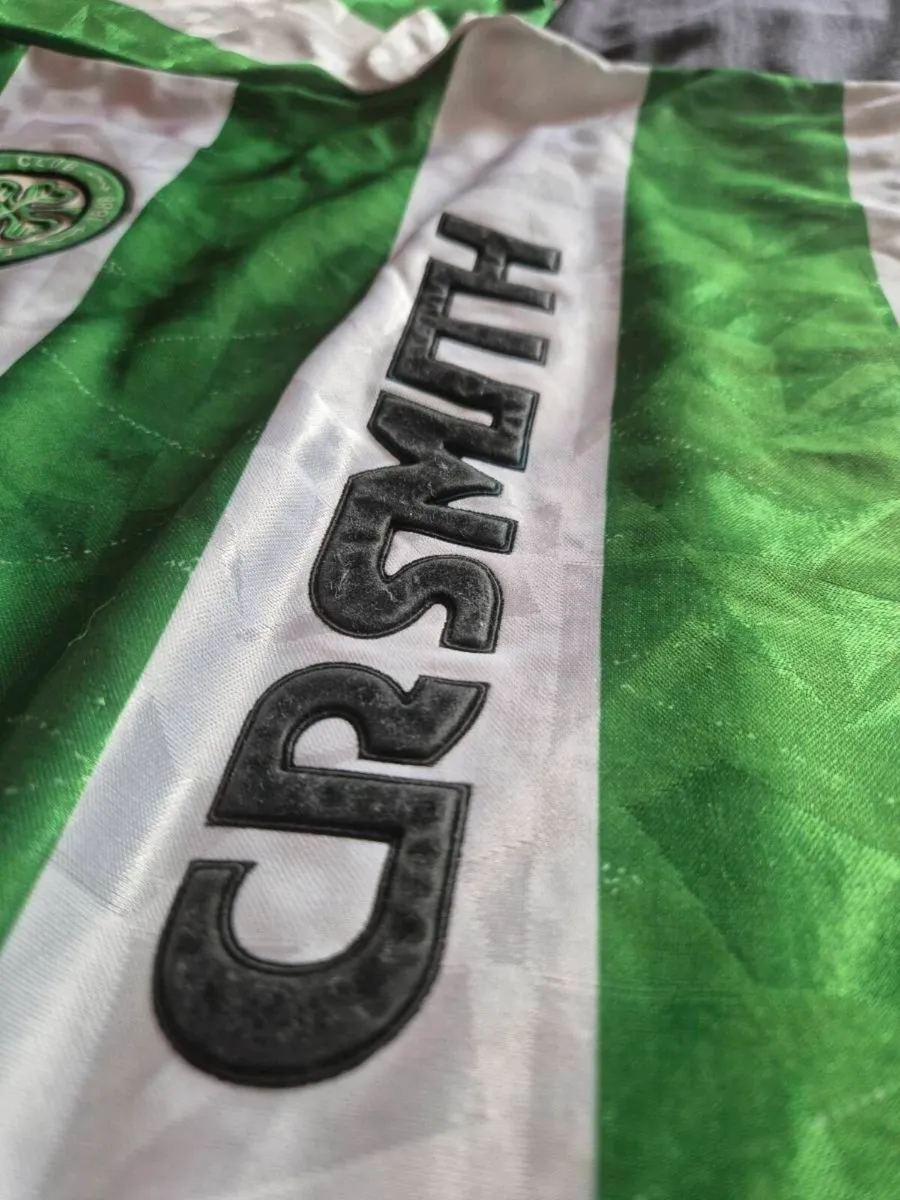 Vintage Celtic FC 1989-1991 Home Shirt Umbro CR Sm - Image 3