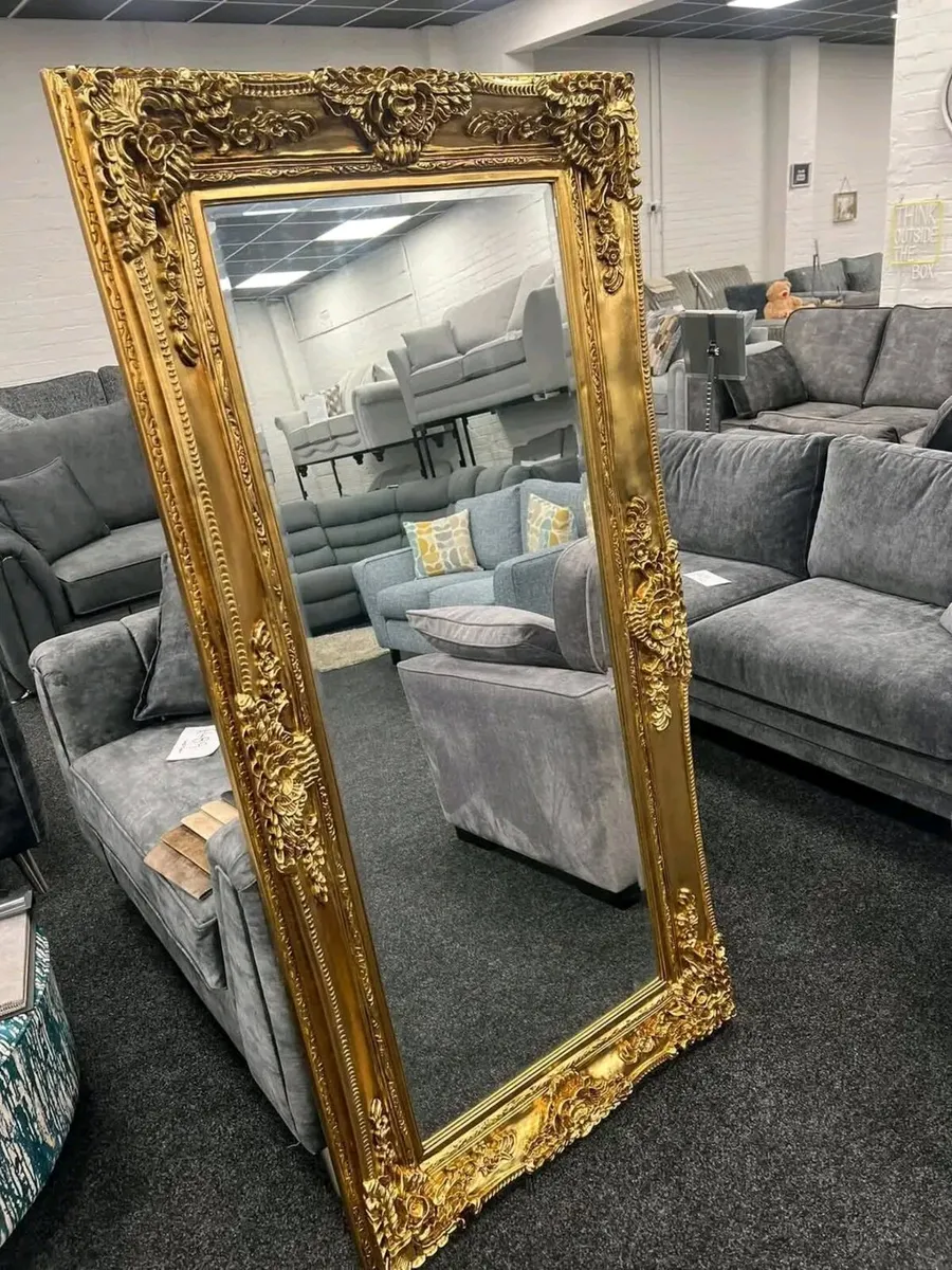 Large Mirror Ornate Regal Decorative - Image 2