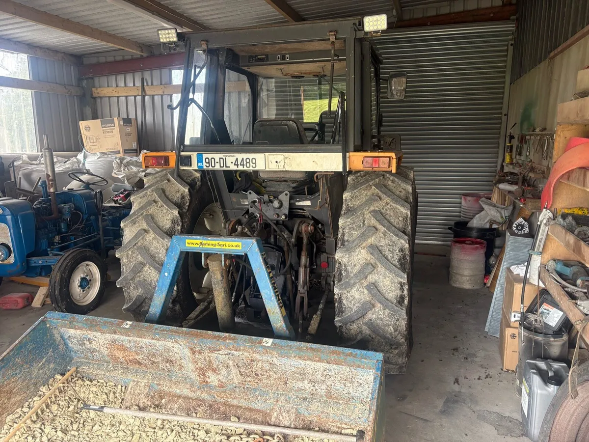 Renault tractor 90 34 steel tipping trailer low lo - Image 2