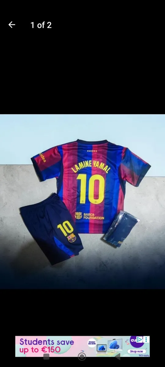 BARCELONA ( LAMINE YAMAL 10 )SIZE :6/7, 7/8 ,10/11 - Image 1