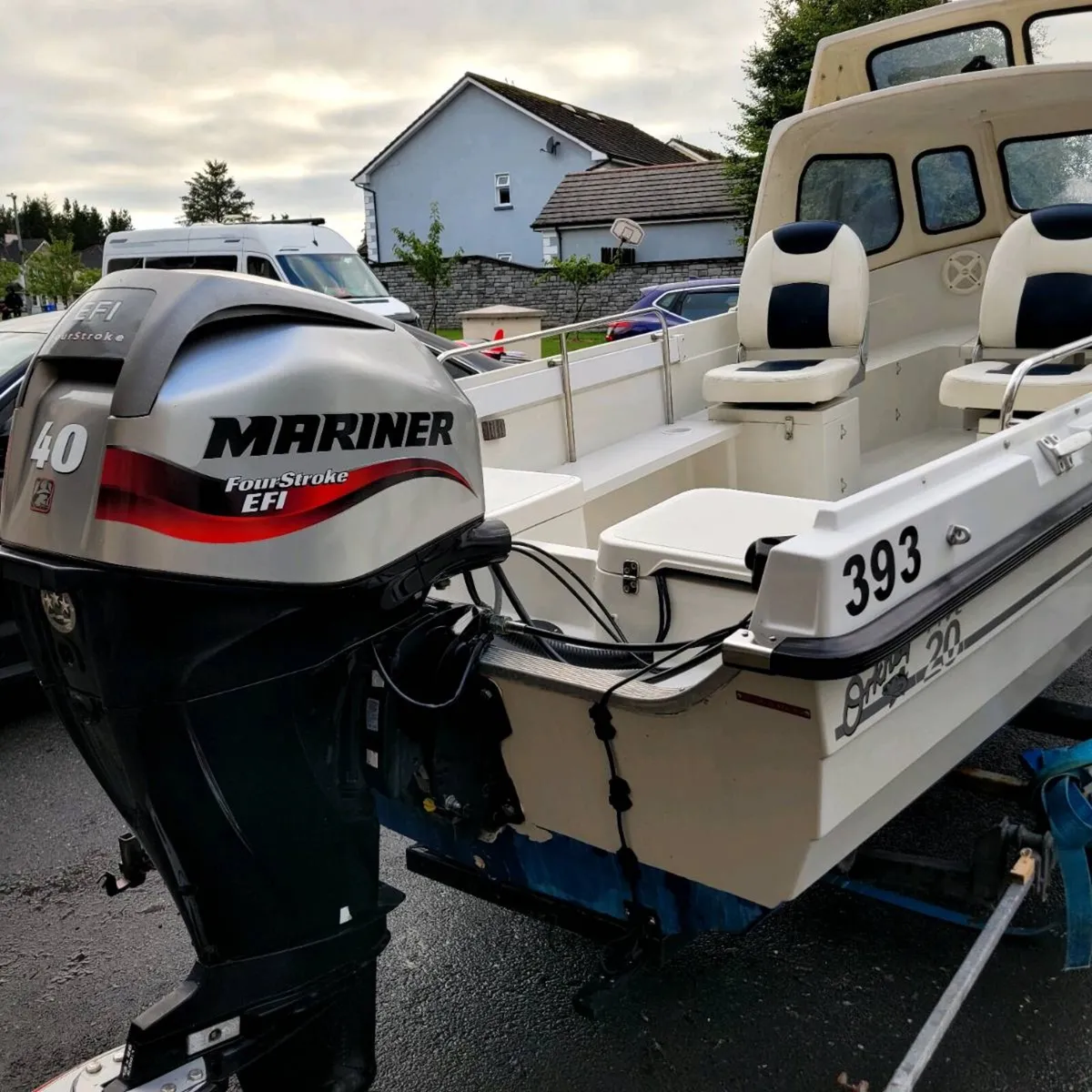Orkney 520 mariner 40hp efi roller coaster trailer - Image 2