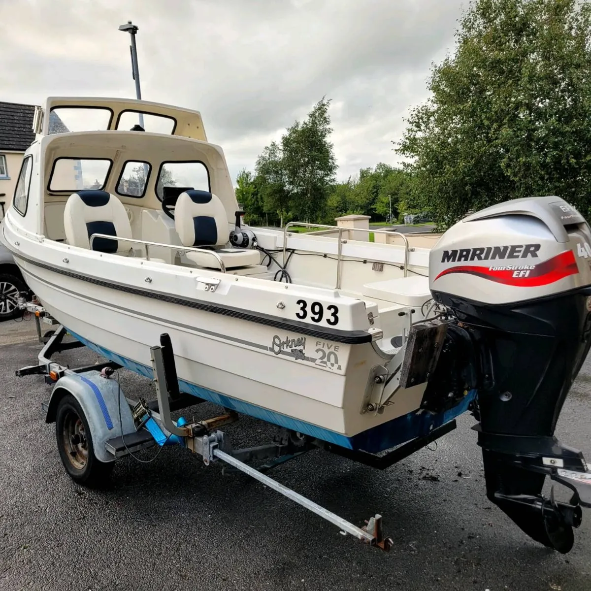 Orkney 520 mariner 40hp efi roller coaster trailer - Image 4
