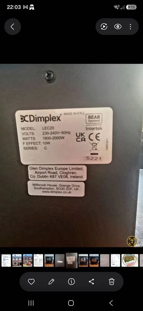 Dimplex Electric Leckford Optiflame Stove - Image 2