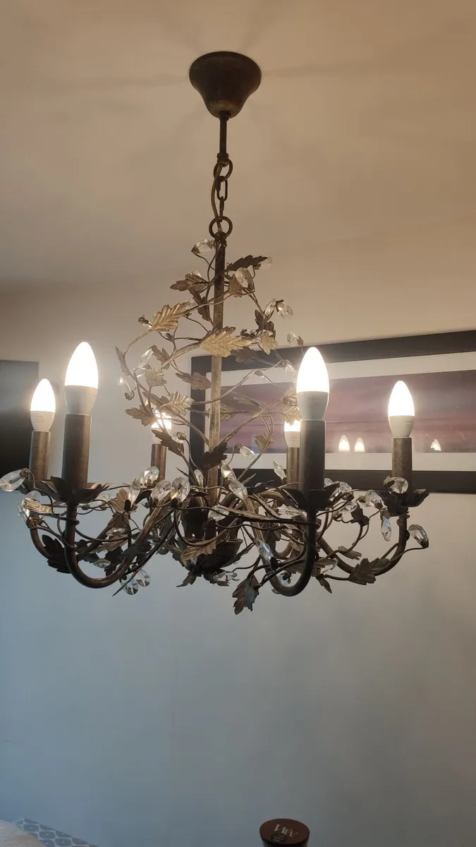 6 light Chandelier - EZ Living Furniture - Image 1