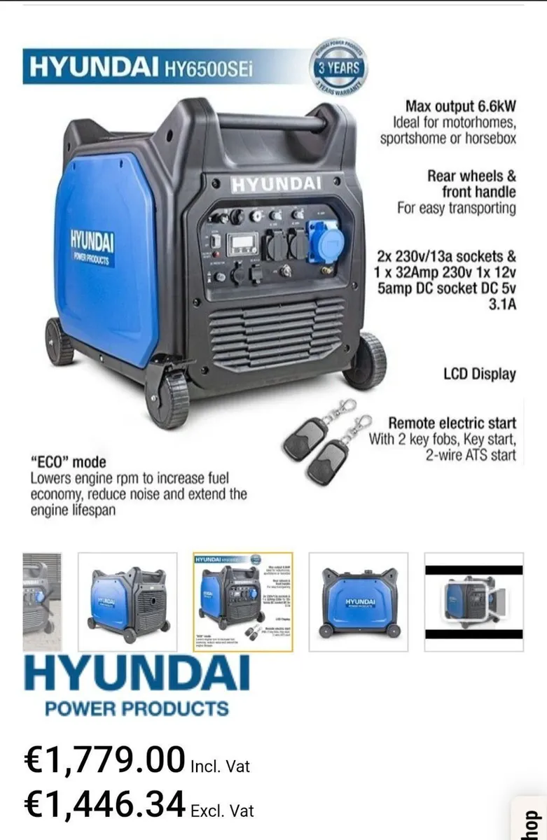 Hyundai hy6500 silent generator - Image 1