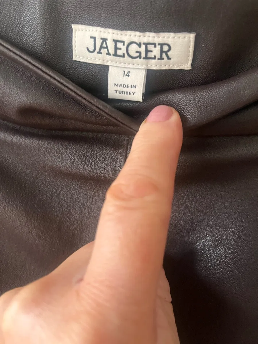 Jaeger brown leather trousers - Image 2