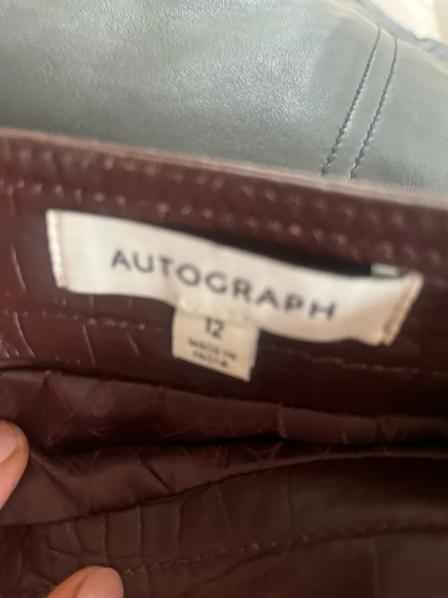 Autograph brown leather skirt - Image 2