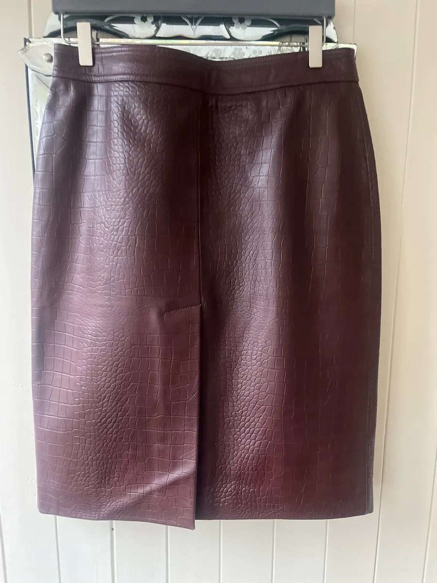 Autograph brown leather skirt - Image 1