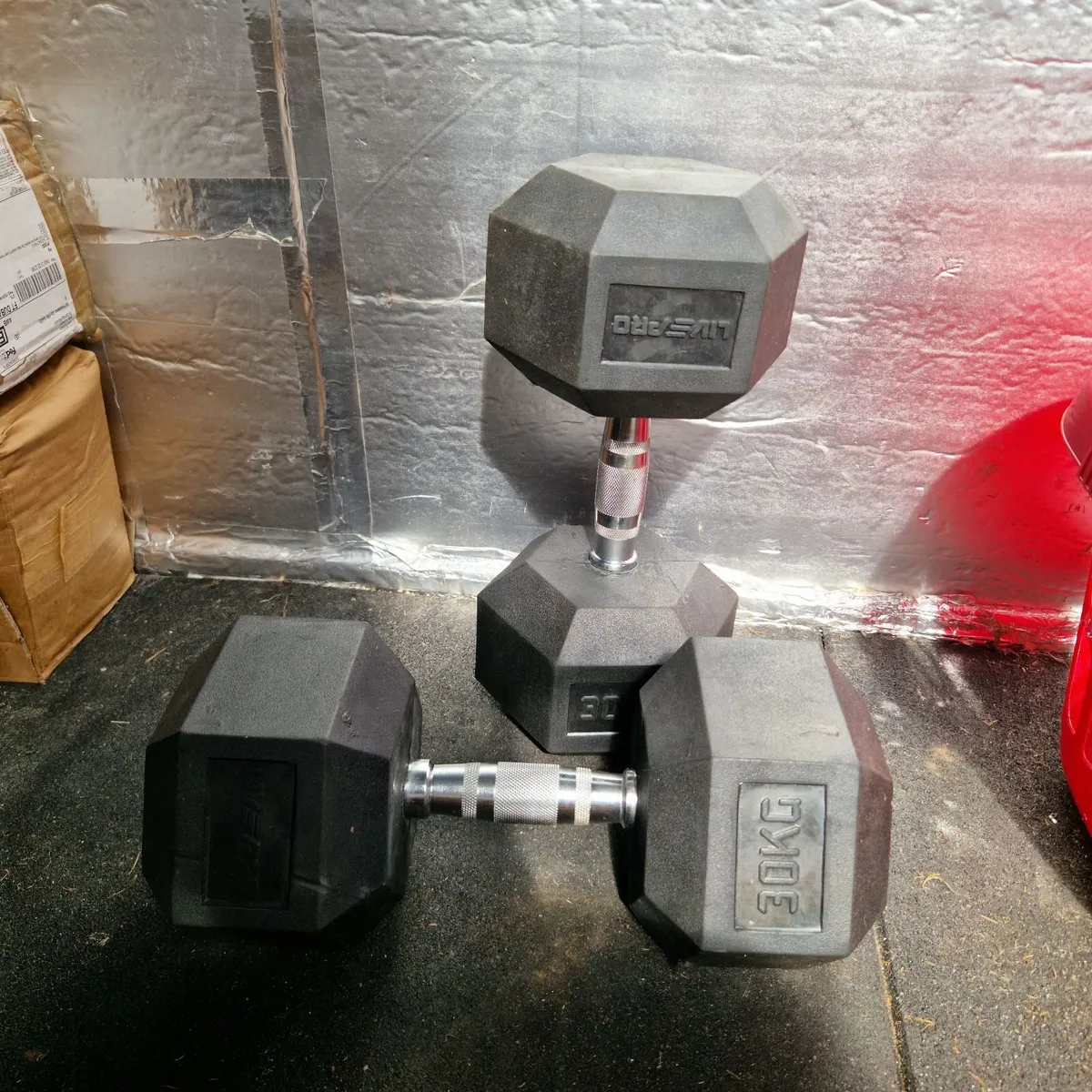 30kg LivePro Brand New Hex Dumbbells