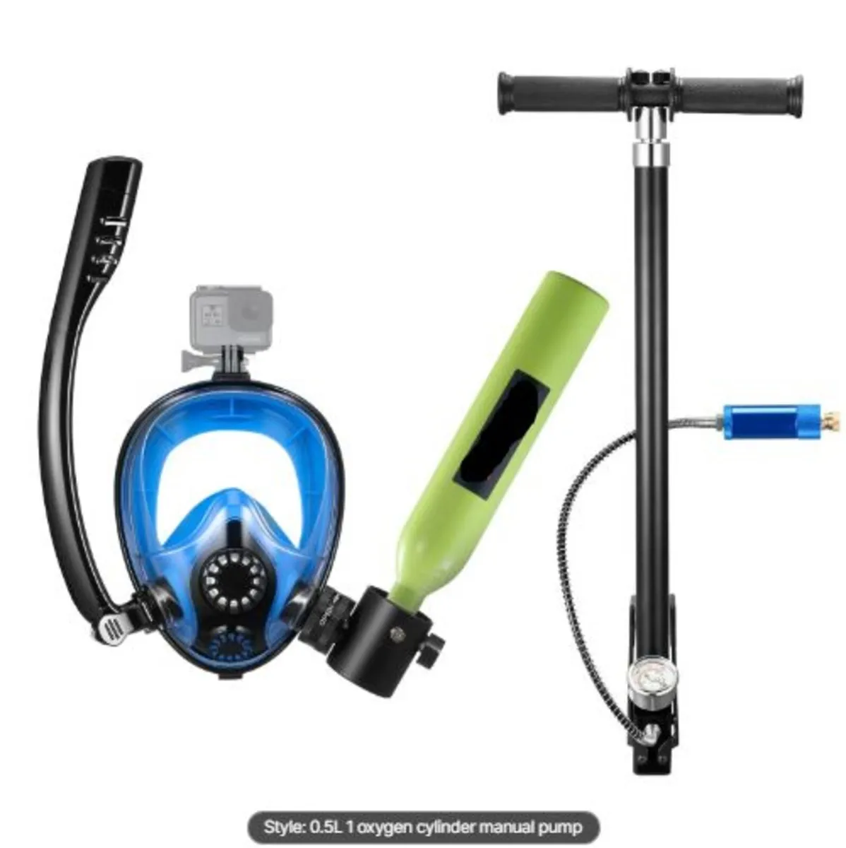 Mini Scuba Tank with Sub-Mask,0.5L Portable Diving - Image 1
