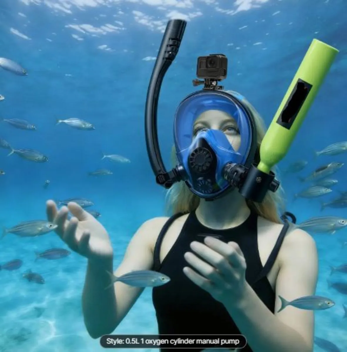 Mini Scuba Tank with Sub-Mask,0.5L Portable Diving - Image 4