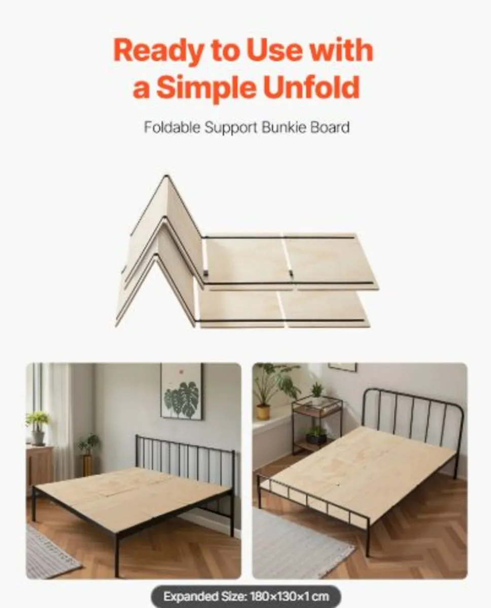 Full Size Bunkie Board, 10 mm Foldable Bed Board - Image 2