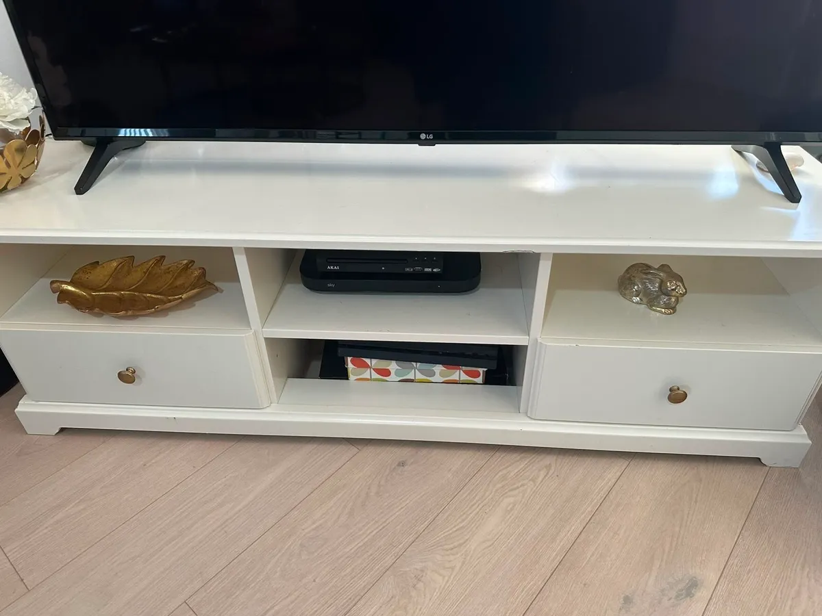 White TV Stand / Media Unit - Image 1