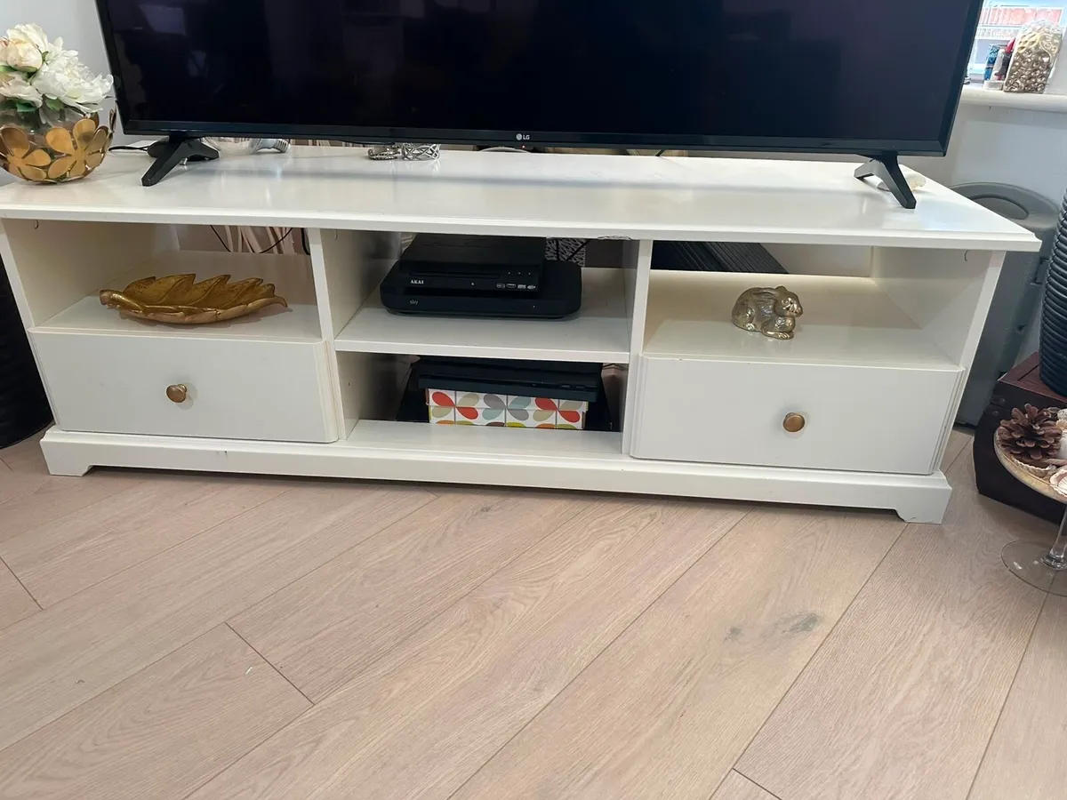White TV Stand / Media Unit - Image 2
