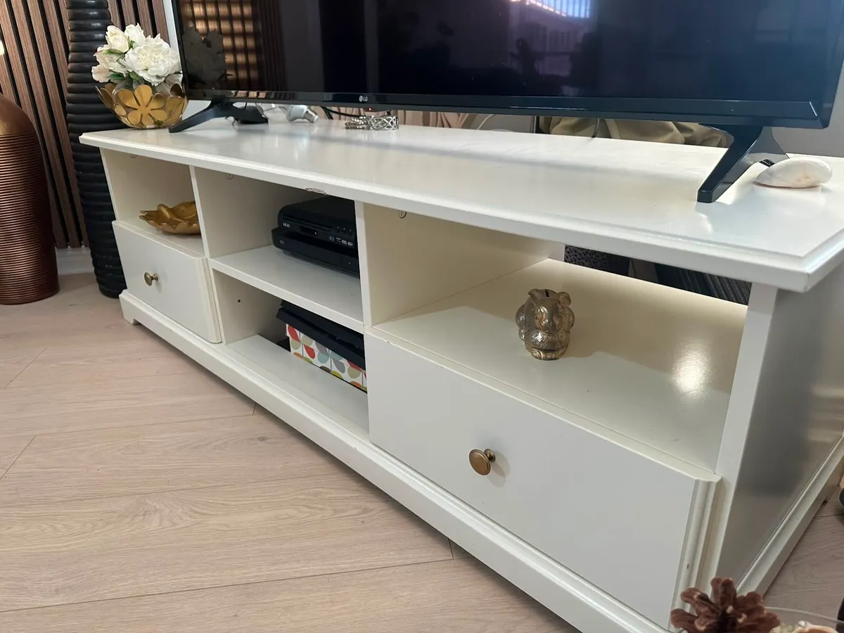 White TV Stand / Media Unit - Image 3
