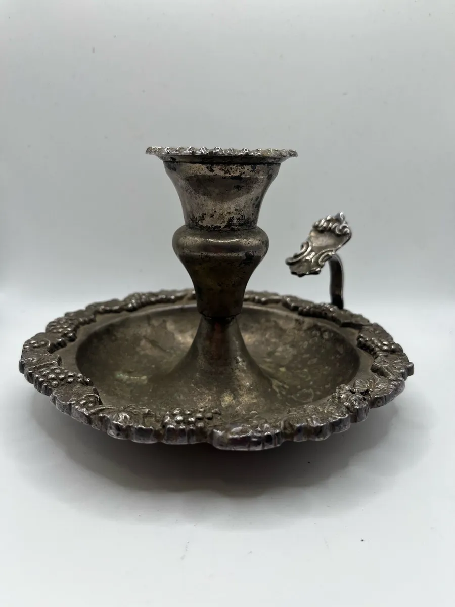 Antique chamberstick candle holder - Image 3