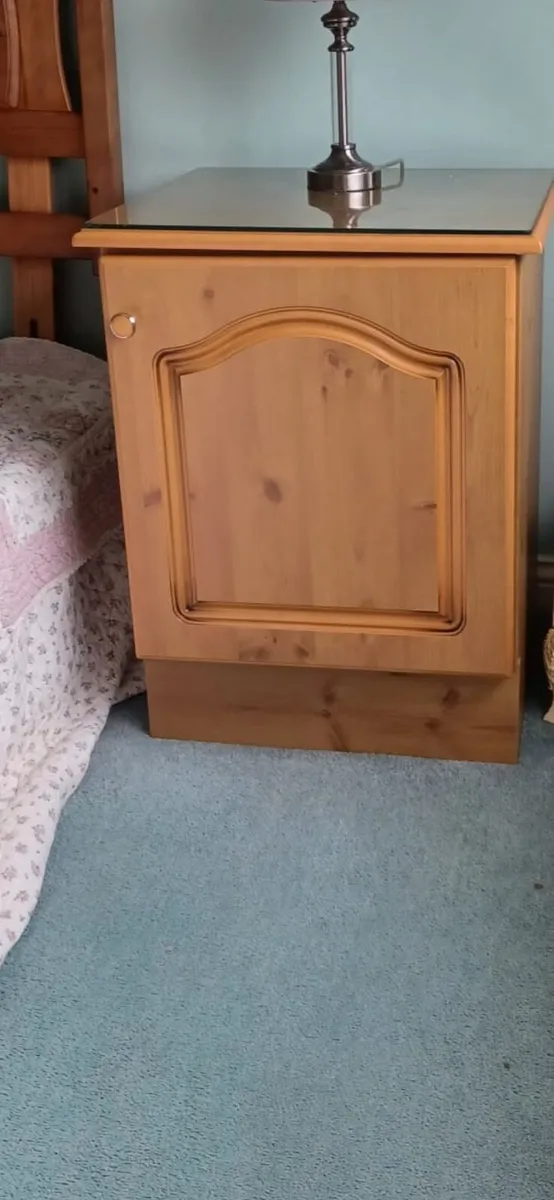 Two Solid Pine Bedside Lockers