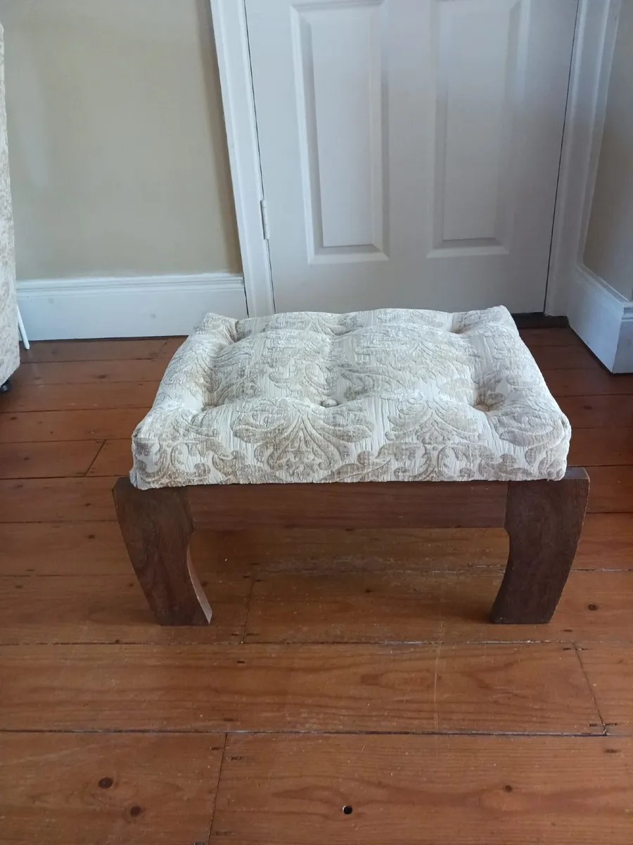 Mid Century Coffee Table and Foot Stool - Image 2