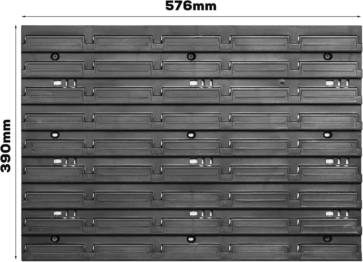 46 Stacking Boxes, Wall Shelf, Plastic, 231.6 x 78 - Image 4