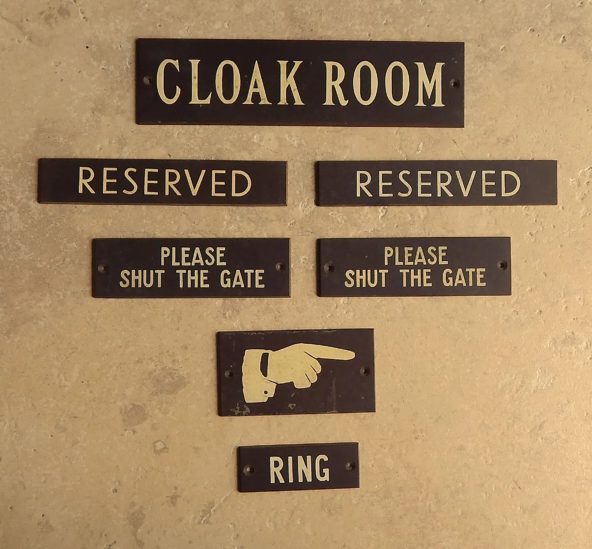 Selection of Small Vintage Bakelite Door Plaques - Image 1