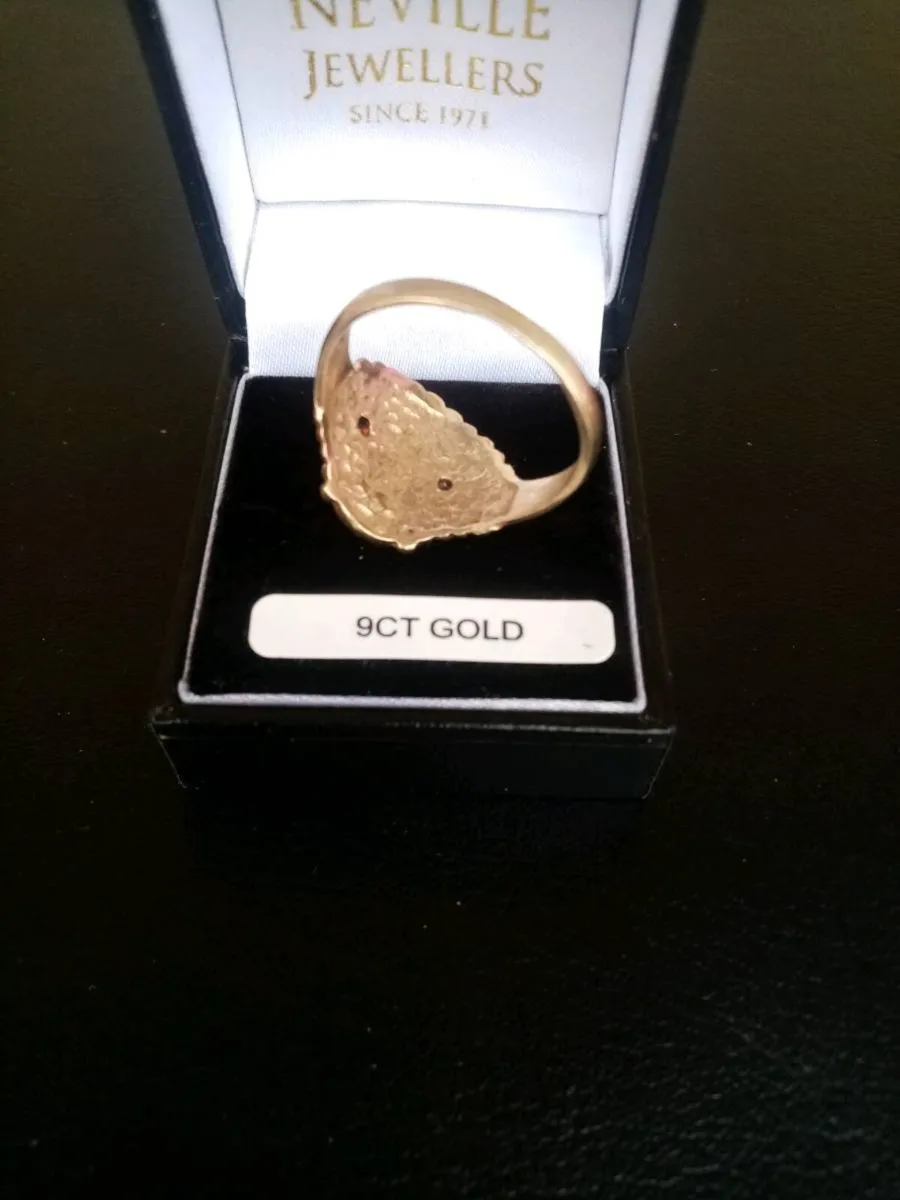 Vintage 9ct Gold Indian Chief Head Ring - Image 3