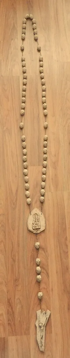 Large Vintage Wall Hanging Rosary Beads - Image 4