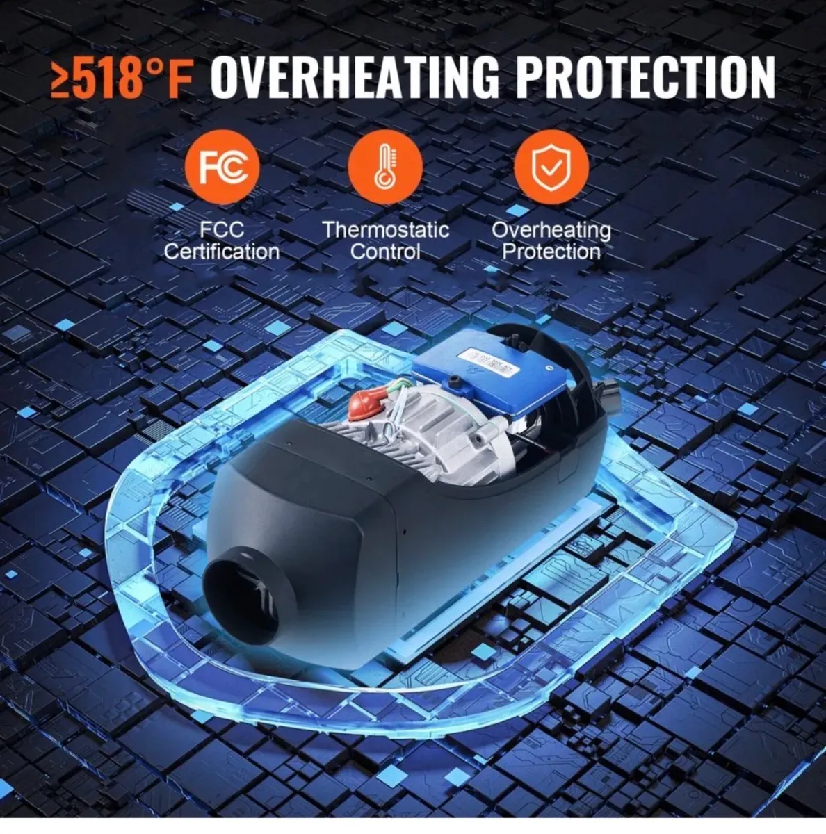 Bluetooth App Control Diesel Air Heater, 12V 5-8KW - Image 3