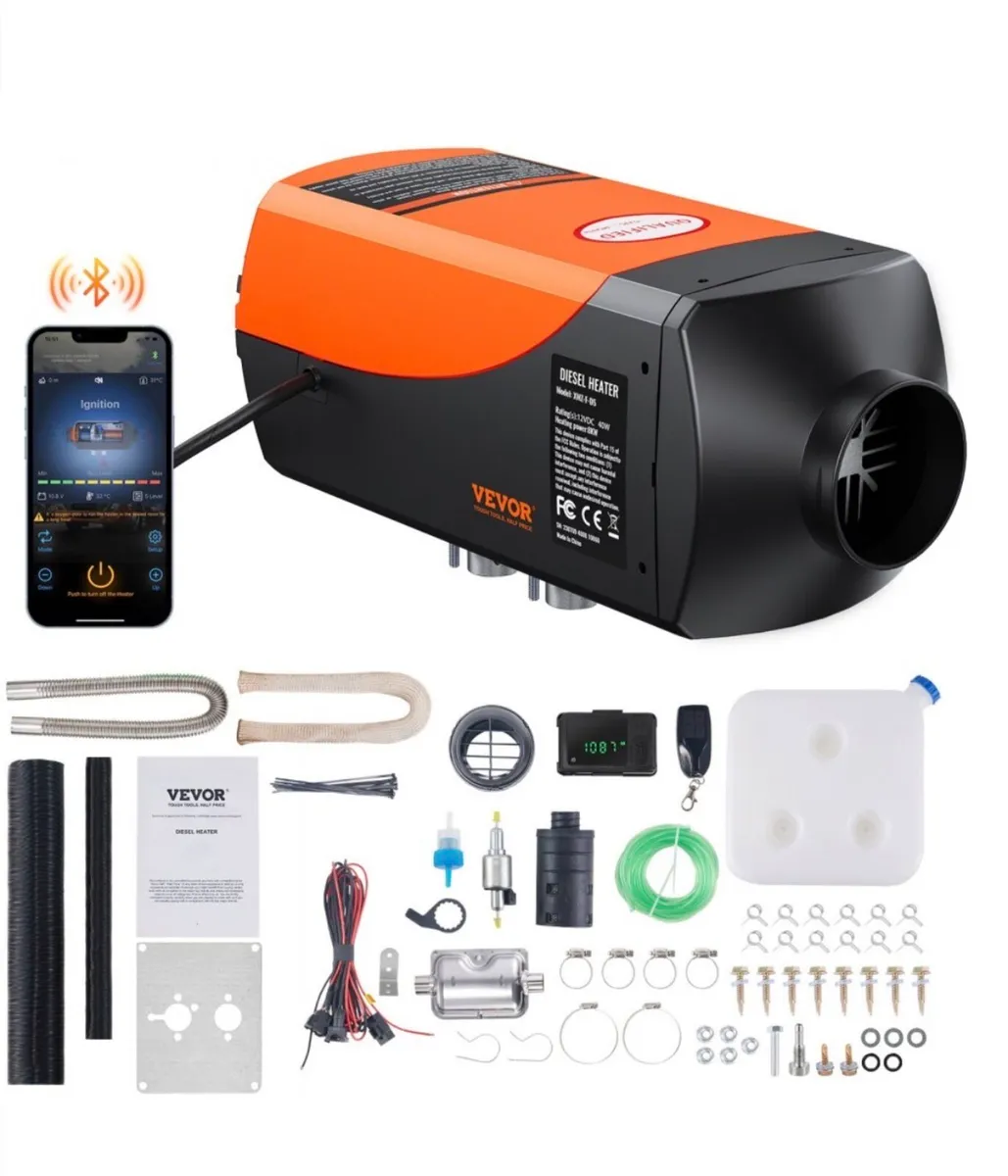 Bluetooth App Control Diesel Air Heater, 12V 2KW - Image 1