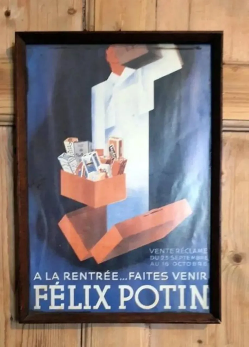 Framed Vintage Félix Potin Art Deco Ad' - Image 2