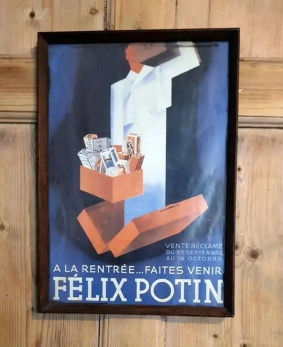 Framed Vintage Félix Potin Art Deco Ad' - Image 3
