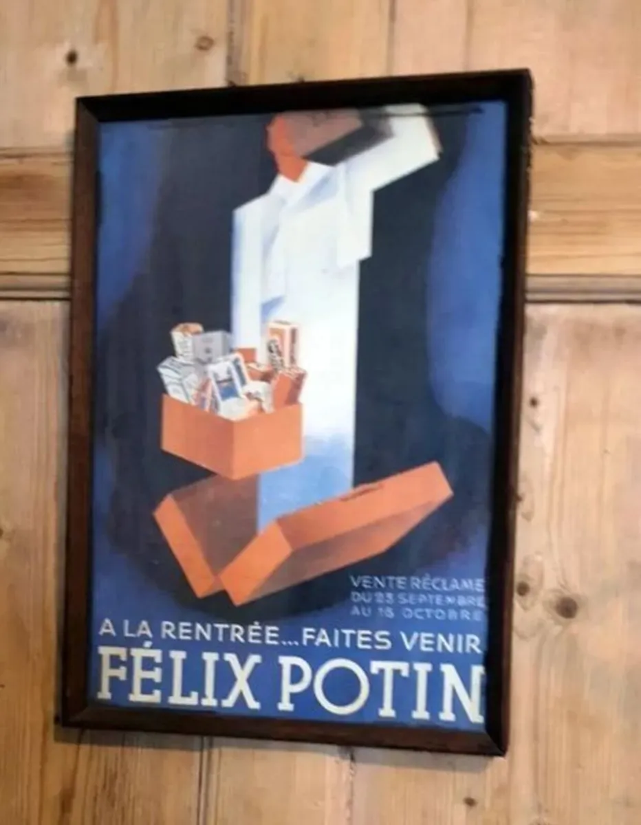 Framed Vintage Félix Potin Art Deco Ad' - Image 4