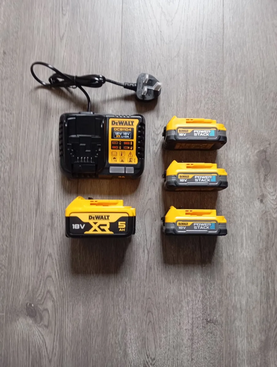 DeWalt Batteries & Charger (New) - Image 1