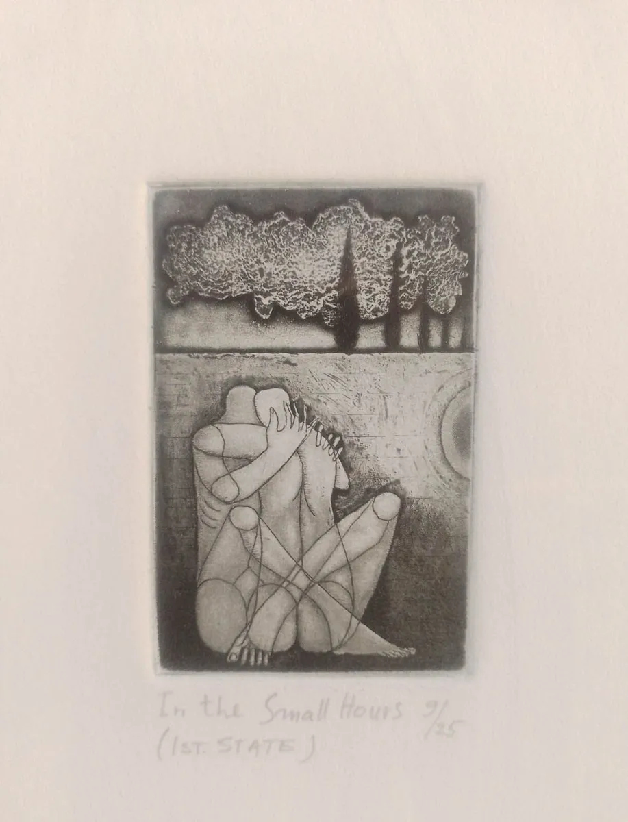 Korányi Gábor In The Small Hours Original Etching - Image 2