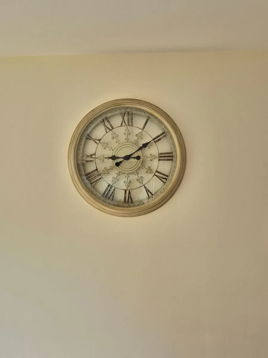 Large French-Style Wall Clock – Roman Numerals - Image 1