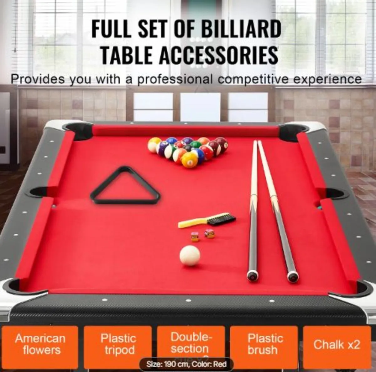 Billiards Table,192cm Pool Table,Portable Foldabl - Image 2