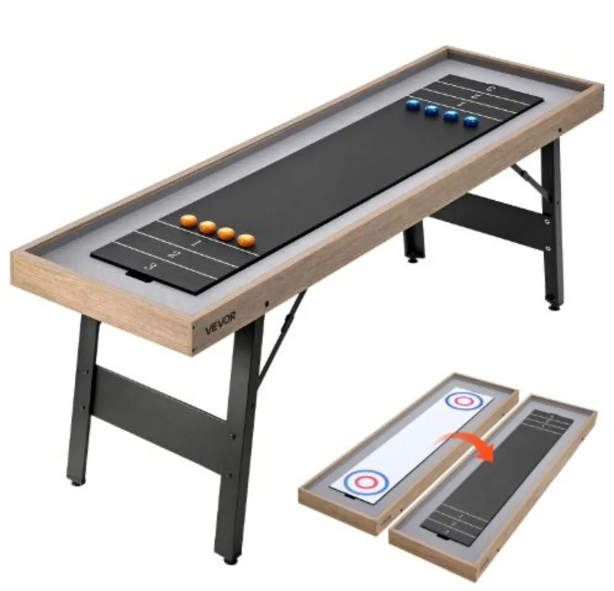 2.1m Shuffleboard Table, 2 in 1 Shuffleboard - Image 1