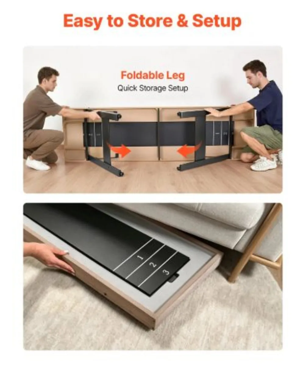 2.1m Shuffleboard Table, 2 in 1 Shuffleboard - Image 3