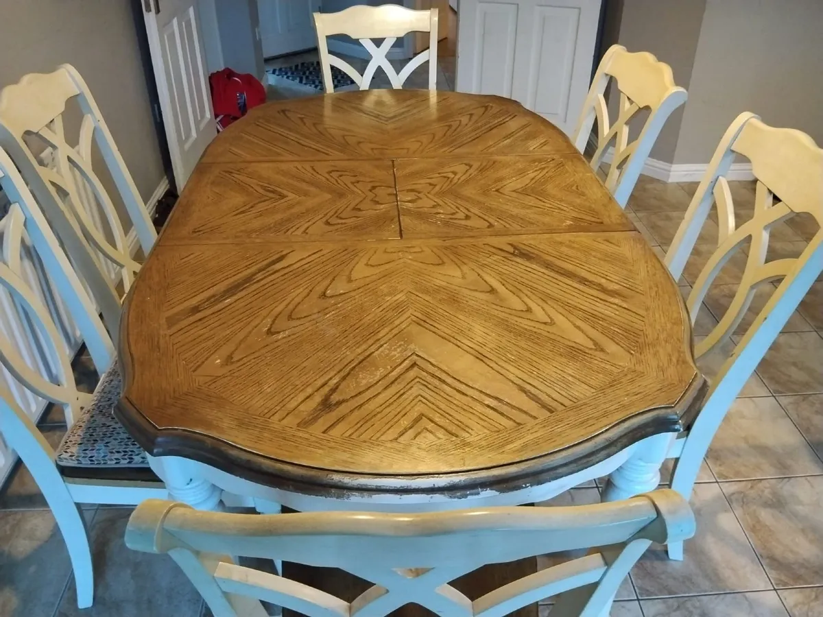 Solid Oak Kitchen Table - Image 4